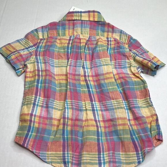 Polo Ralph Lauren Key West Multi color Linen button down short sleeve shirt 2T - Picture 9 of 14